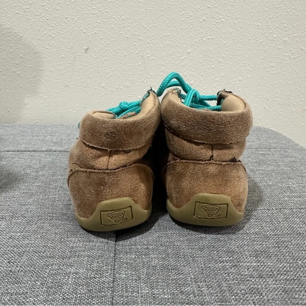 Twister Cassidy Kids Brown and Turquoise Moccasin Boots
